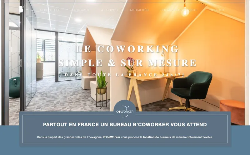 B'Coworker Angers : Photo de l'espace de coworking situé 2 Rue De La Martinellerie à Trélazé (49800)