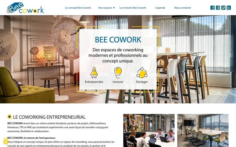 Bee Cowork : Photo de l'espace de coworking situé 1 Rue De La Paix à Argentan (61200)