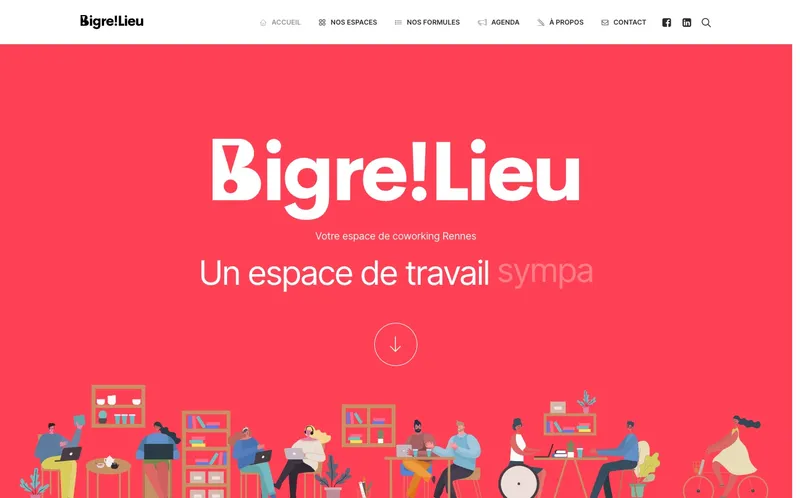 Bigre Lieu : Photo de l'espace de coworking situé 8 Place Du Colombier à Rennes (35000)