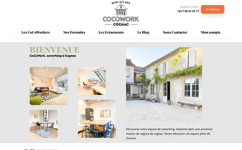 Cocowork Cognac : Photo de l'espace de coworking situé 34 Rue Gabriel Jaulin à Cognac (16100)