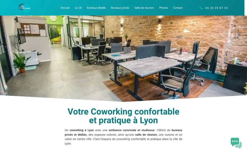 Coworking 18 Coworking : Photo de l'espace de coworking situé 18 Rue Servient à Lyon (69003)