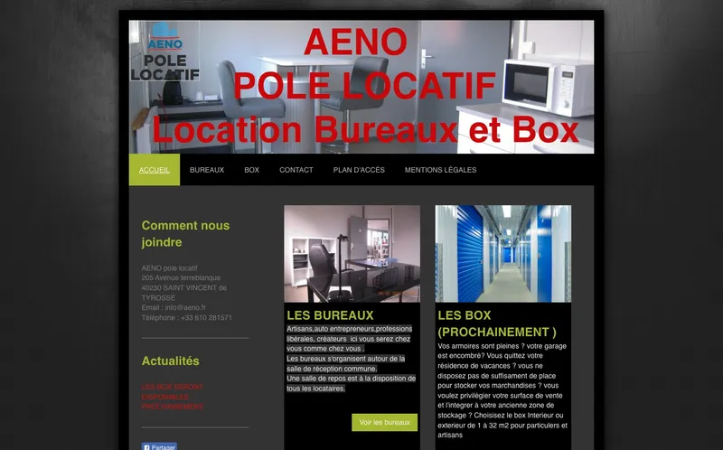 Coworking Aeno Pole Locatif : Photo de l'espace de coworking situé 205 Av Terreblanque à Saint Vincent De Tyrosse (40230)
