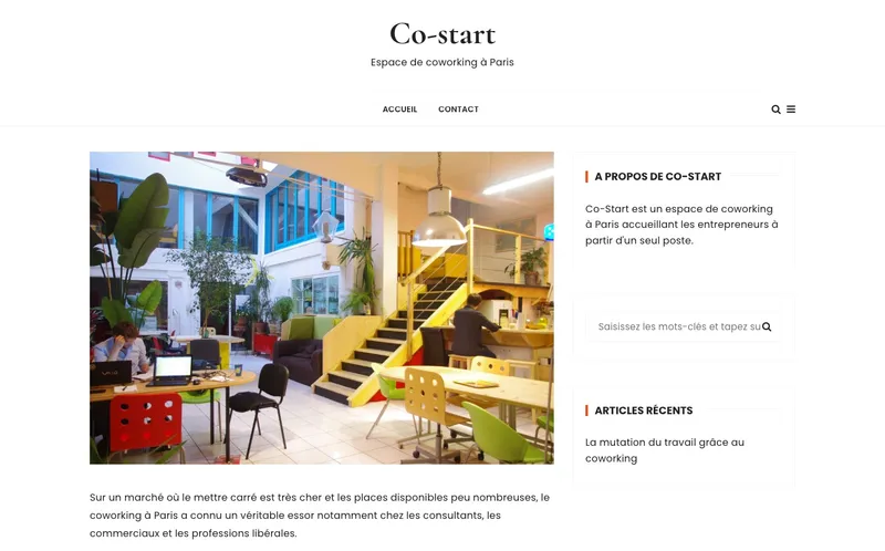 Coworking Co-Start : Photo de l'espace de coworking situé 5 Villa Du Clos De Malevart à Paris (75011)
