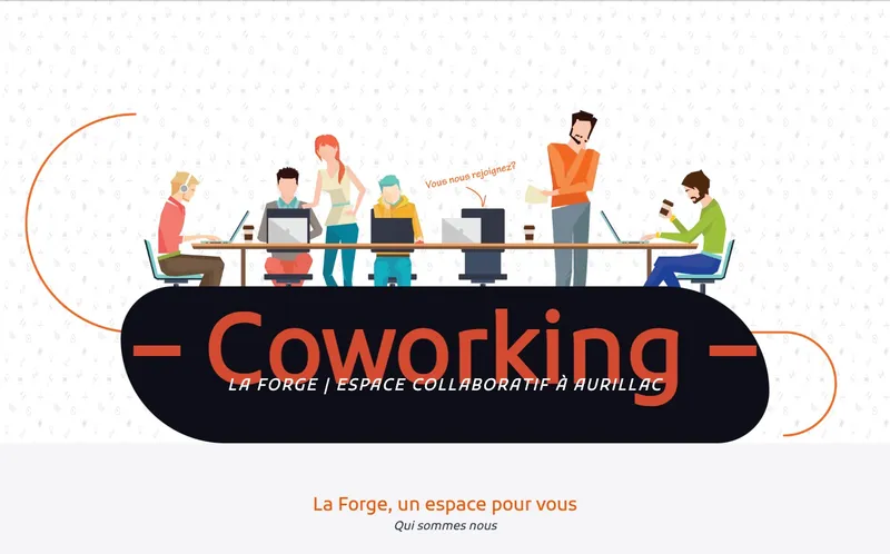 Coworking La Forge Aurillac : Photo de l'espace de coworking situé 12 Rue Paul Doumer à Aurillac (15000)