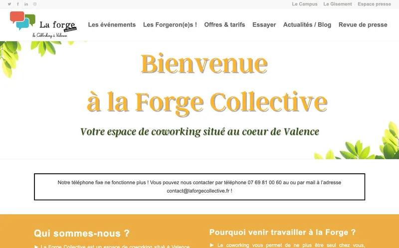Coworking La Forge Collective : Photo de l'espace de coworking situé 8 Rue Baudin à Valence (26000)