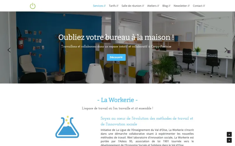 Coworking La Workerie : Photo de l'espace de coworking situé 4 Rue Berthelot à Cergy Pontoise (95000)