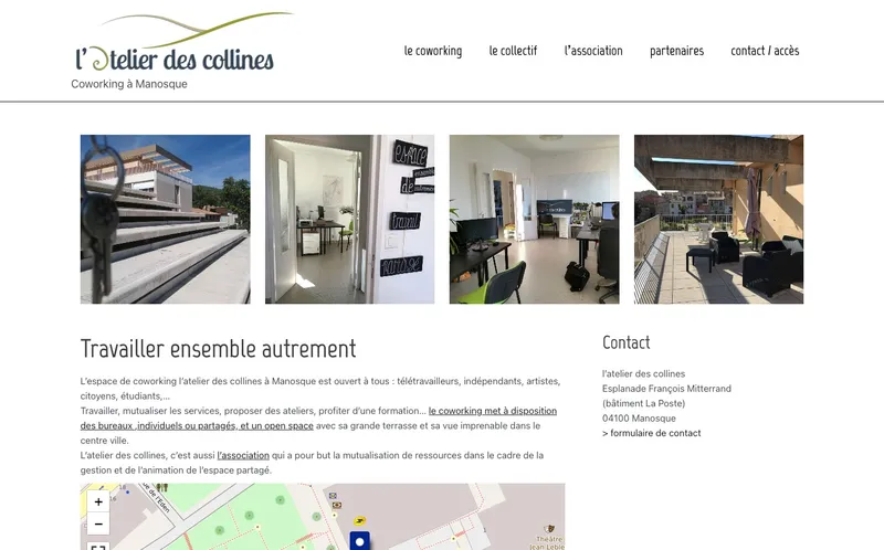 Coworking L'Atelier Des Collines : Photo de l'espace de coworking situé 17 Avenue Jean Giono à Manosque (04100)