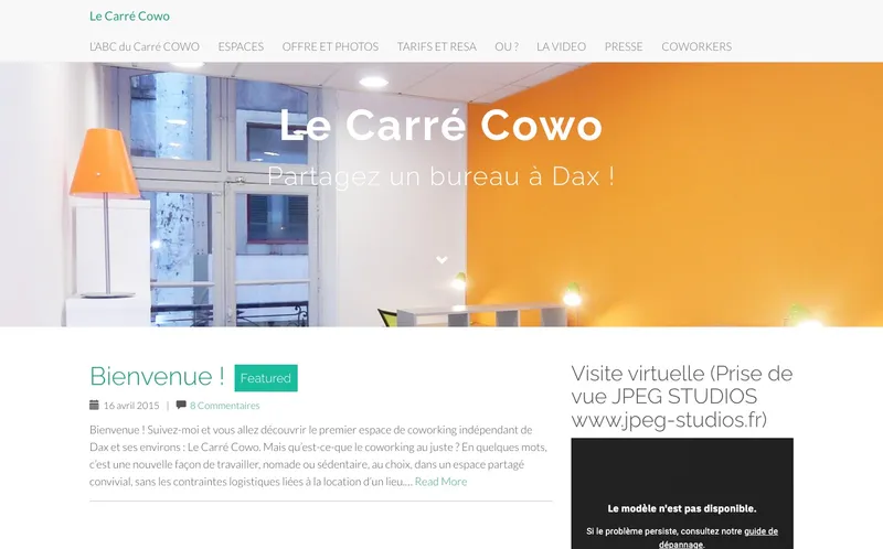 Coworking Le Carre Cowo : Photo de l'espace de coworking situé 7 Rue D'Eyrose à Dax (40100)