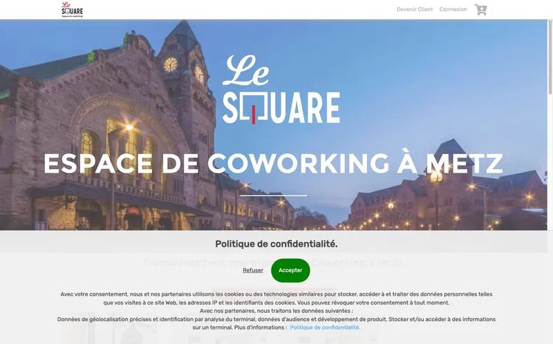 Coworking Le Square : Photo de l'espace de coworking situé 28 Rue Pasteur à Metz (57000)
