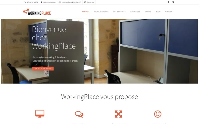 Coworking Workingplace : Photo de l'espace de coworking situé 147 Rue Croix De Seguey à Bordeaux (33520)