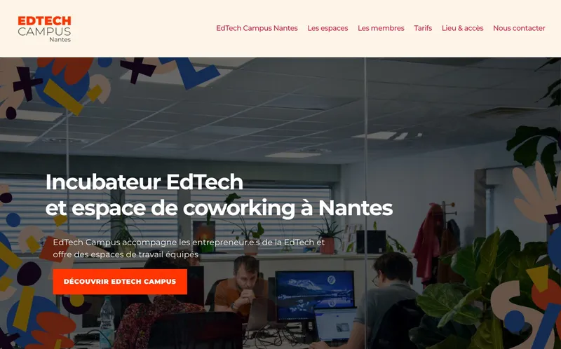 Edtech Campus Nantes : Photo de l'espace de coworking situé 8 Rue De La Fionie à La Chapelle Sur Erdre (44240)