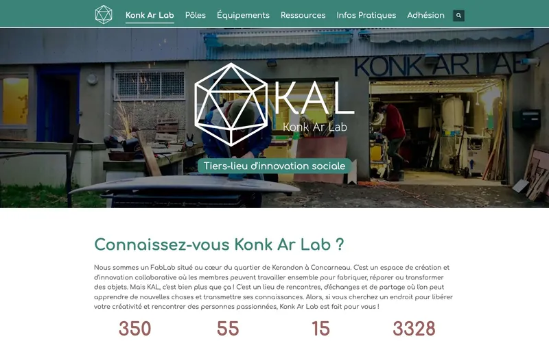 Fablab Konk Ar Lab : Photo du fablab situé 2 Rue Des Charmes Kérandon à Concarneau (29900)