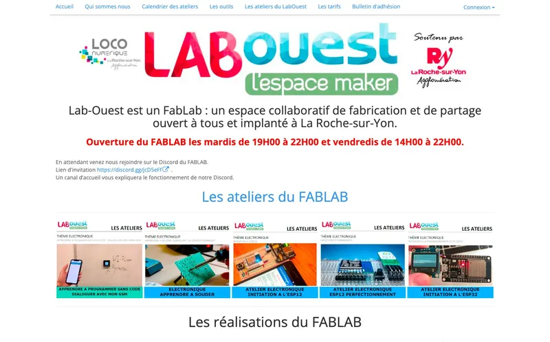 Fablab Lab Ouest : Photo du fablab situé 123 Boulevard Louis Blanc à La Roche Sur Yon (85000)