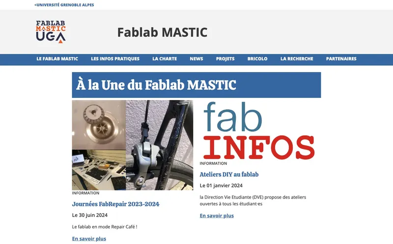 Fablab Mastic : Photo du fablab situé 740 Rue De La Piscine à Saint Martin D'Hères (38400)