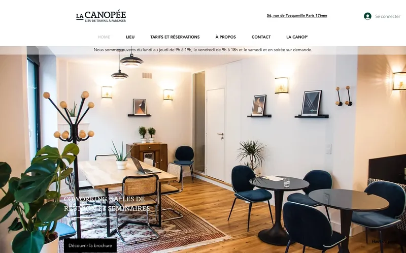 La Canopee : Photo de l'espace de coworking situé 56 Rue De Tocqueville à Paris (75017)