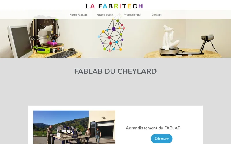 La Fabritech : Photo du fablab situé Bat. Poleyrieux Z.A. Aric Industries à Le Cheylard (07160)