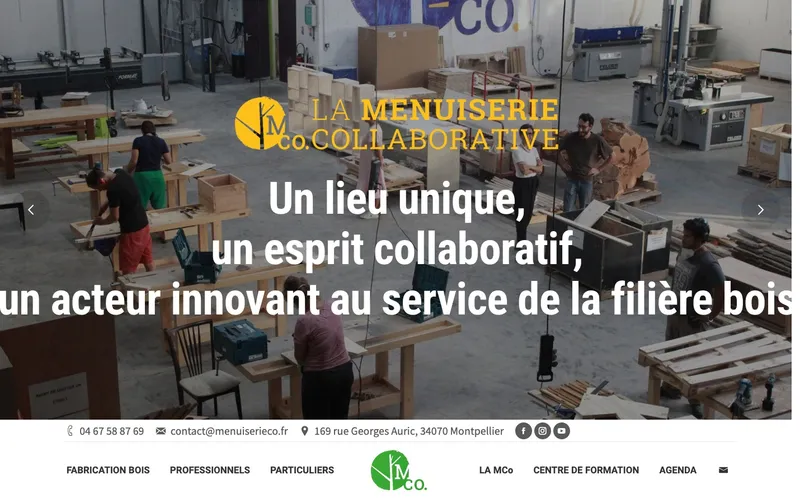 La Menuiserie Collaborative : Photo du fablab situé 169 Rue Georges Auric à Montpellier (34070)