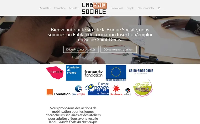 Lab Briq Sociale : Photo du fablab situé 23 Rue Navoiseau à Montreuil (93100)