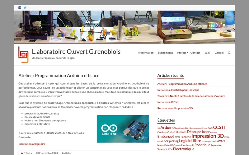 Laboratoire Ouvert Grenoblois : Photo du hackerspace situé 45 Rue Nicolas Chorier à Grenoble (38000)