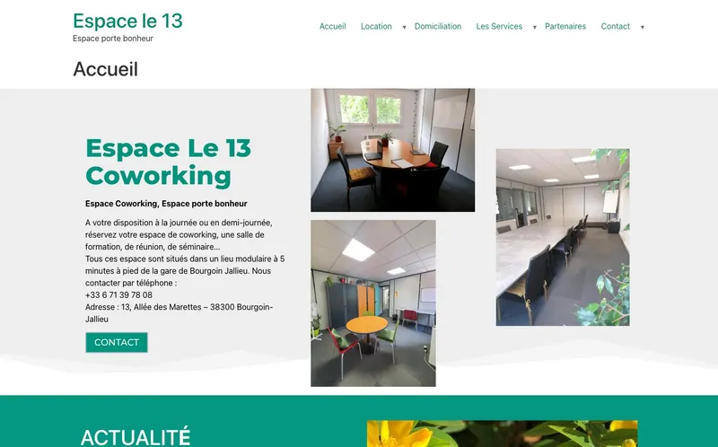 Le 13 Coworking : Photo de l'espace de coworking situé 13 Allée Des Marettes à Bourgoin Jallieu (38300)