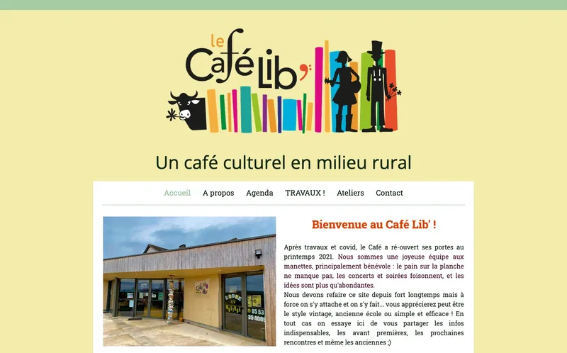 Le Café Lib : Photo du café coworking situé 870 Route De Chez Amédée à Bourrou (24110)