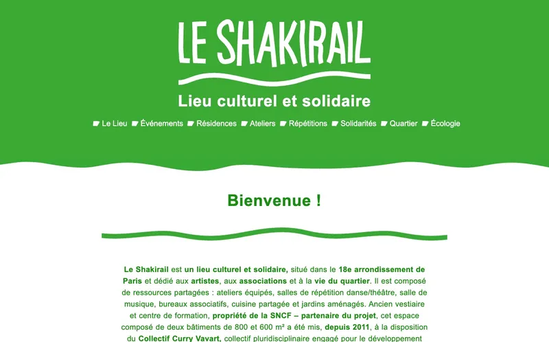 Le Shakirail : Photo du tiers lieu situé 72 Rue Riquet à Paris (75018)