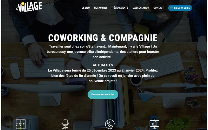 Le Village Coworking & Compagnie : Photo de l'espace de coworking situé 5 Rue Saint-Thomas à Nimes (30000)