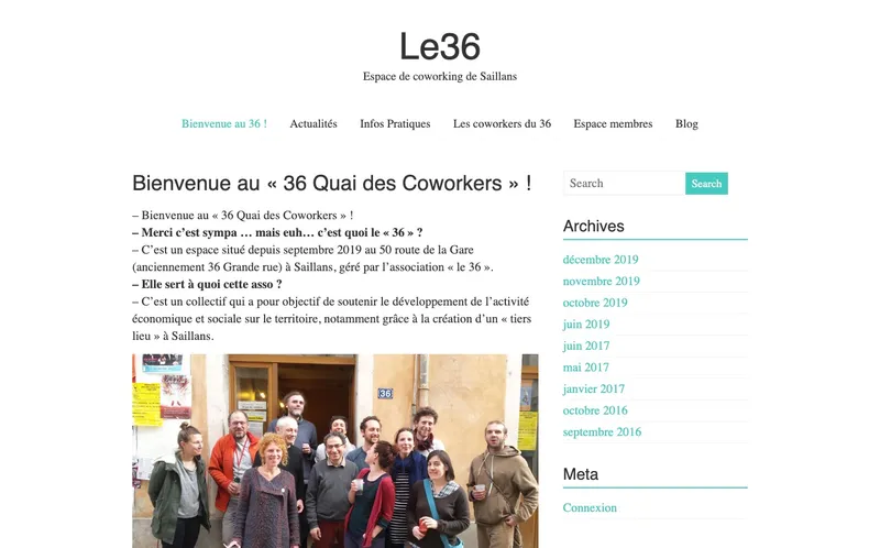 Le36 : Photo de l'espace de coworking situé 50 Rue De La Gare à Saillans (26340)