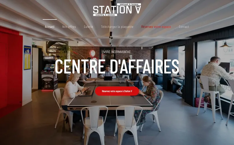 Stationv : Photo de l'espace de coworking situé 1 Rue Emile Desvaux à Vire (14500)
