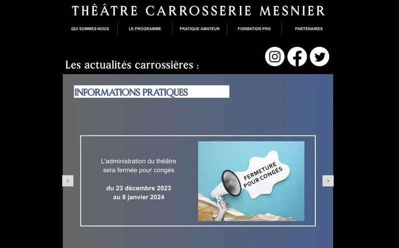 Theatre De La Carrosserie Mesnier : Photo du tiers lieu situé 3 Rue Hotel Dieu à Saint Amand Montrond (18200)