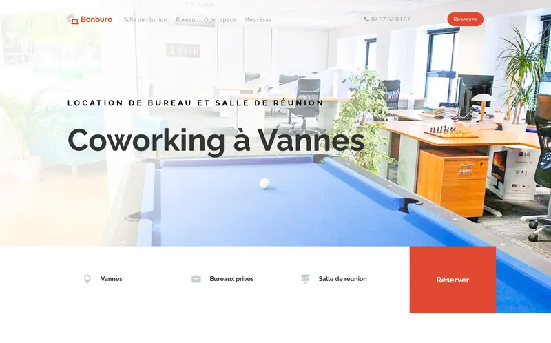 Bonburo : Photo de l'espace de coworking situé Parc Pompidou à Vannes (56000) Bonburo : Photo de l'espace de coworking situé Parc Pompidou à Vannes (56000)