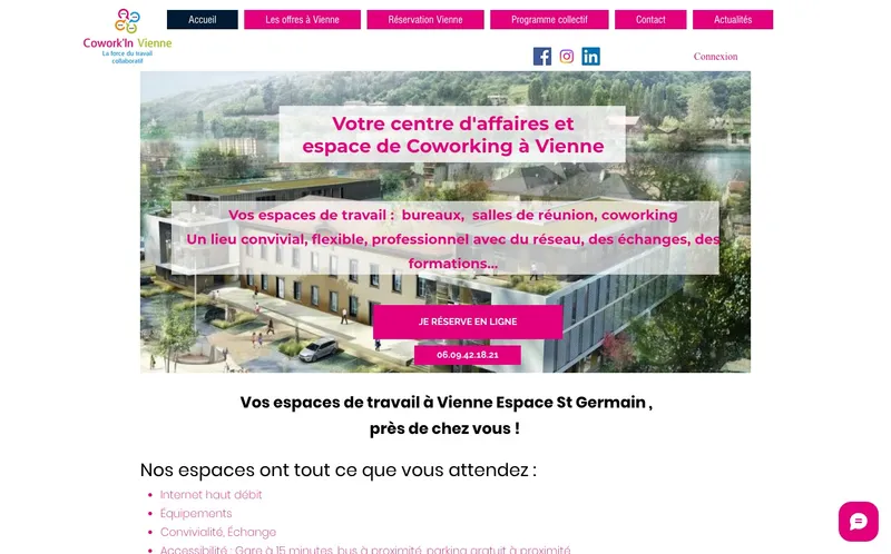 Cowork In Vienne : Photo de l'espace de coworking situé 30 Avenue Général Leclerc Batiment Apollo B à Vienne (38200)