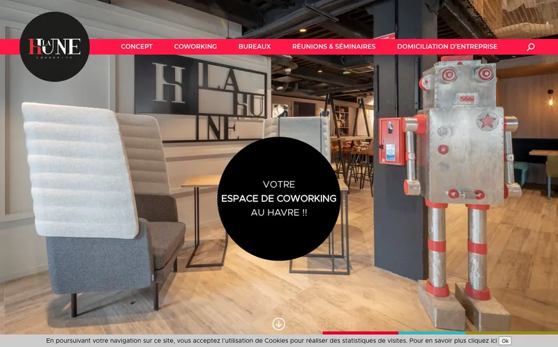 Coworking La Hune : Photo de l'espace de coworking situé 154 Rue Victor Hugo à Le Havre (76660) Coworking La Hune : Photo de l'espace de coworking situé 154 Rue Victor Hugo à Le Havre (76660)