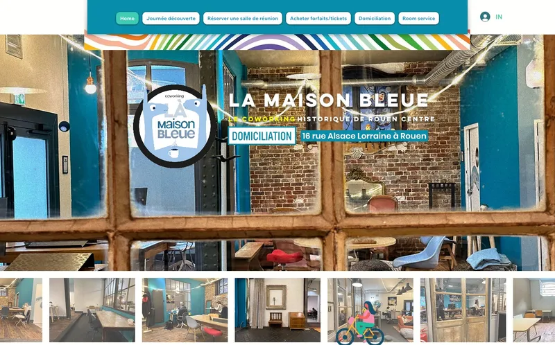 Coworking La Maison Bleue Rouen : Photo de l'espace de coworking situé 83 Rue Cauchoise à Rouen (76000)