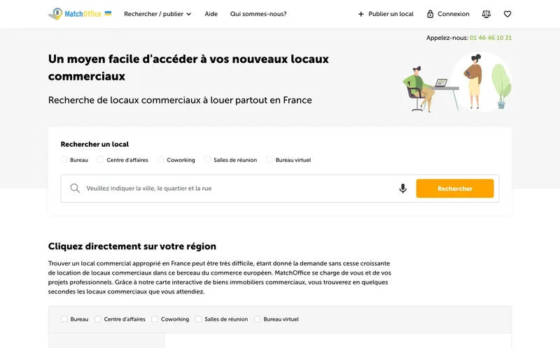 Coworking Matchoffice : Photo de l'espace de coworking situé Avenue Ledru-Rollin à Paris (75017)