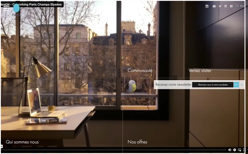 Coworking Nest34 : Photo de l'espace de coworking situé 34 Avenue Des Champs Elysées à Paris (75008)