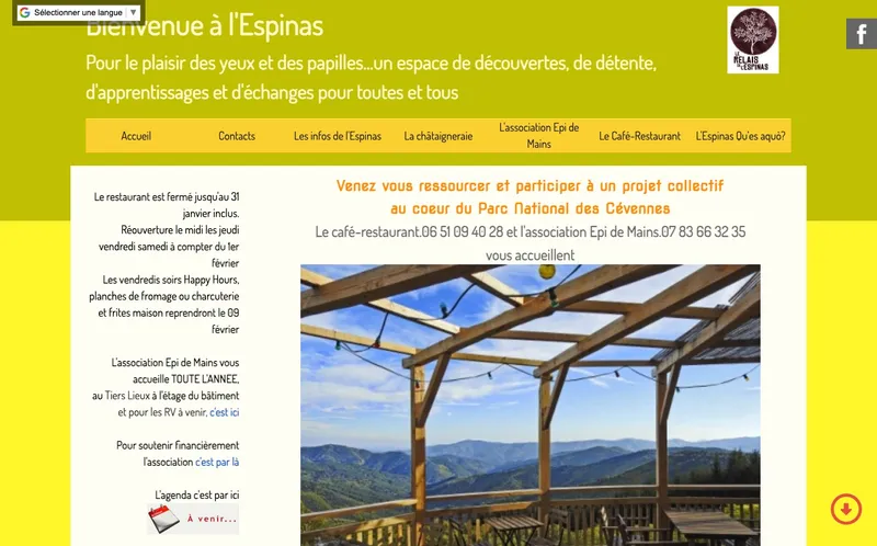 Epi De Mains : Photo de l'espace de coworking situé Route Des Cretes D35 à Ventalon En Cévennes (48160)