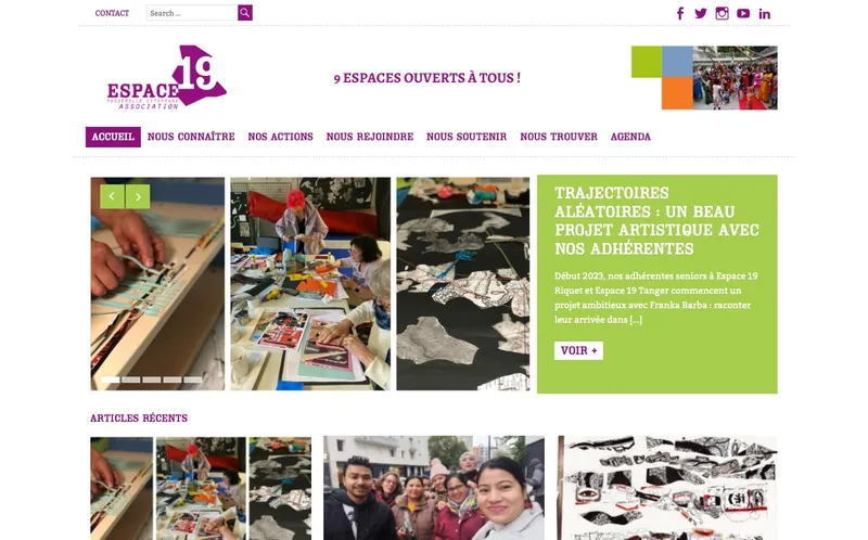 Espace 19 Numerique : Photo de la pépinière d'entreprises situé 167 Rue De Crimée à Paris (75019)