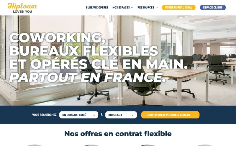 Hiptown Part Dieu : Photo de l'espace de coworking situé 26 Boulevard Eugène Deruelle à Lyon (69003)