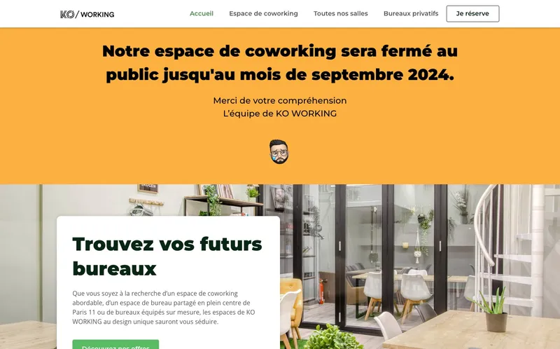 Ko Working : Photo de l'espace de coworking situé 62 Rue Amelot à Paris (75011)
