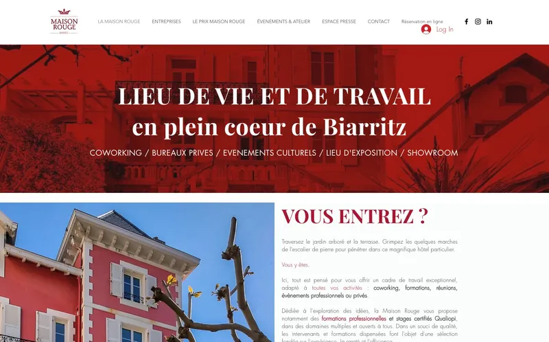 La Maison Rouge L'Adresse Du Coworking : Photo de l'espace de coworking situé 20 Avenue Reine Victoria à Biarritz (64200) La Maison Rouge L'Adresse Du Coworking : Photo de l'espace de coworking situé 20 Avenue Reine Victoria à Biarritz (64200)