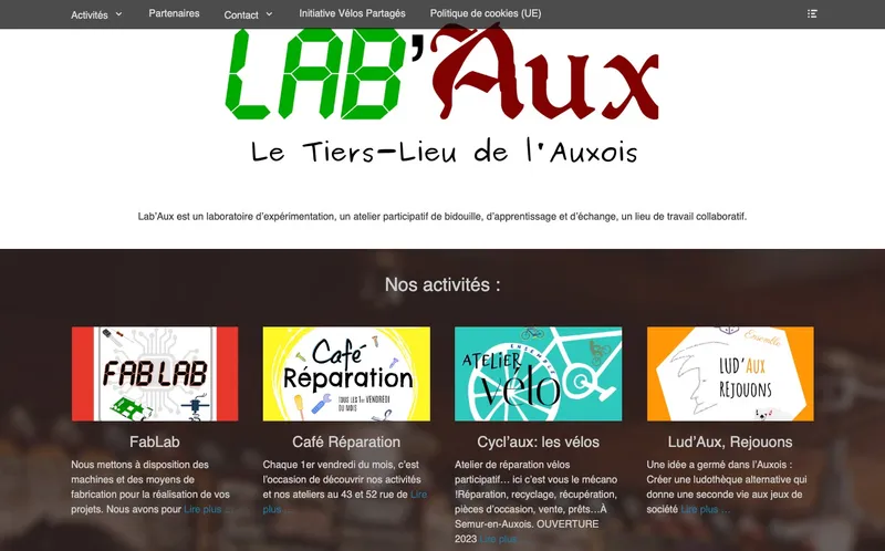 Lab'Aux El Tiers Lieu De L'Auxois : Photo de l'espace de coworking situé 43 Rue De Vigne à Semur En Auxois (21140)