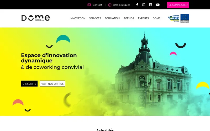 Le Dome Dreux : Photo de l'espace de coworking situé 22/24 Place Métézeau à Dreux (28100)