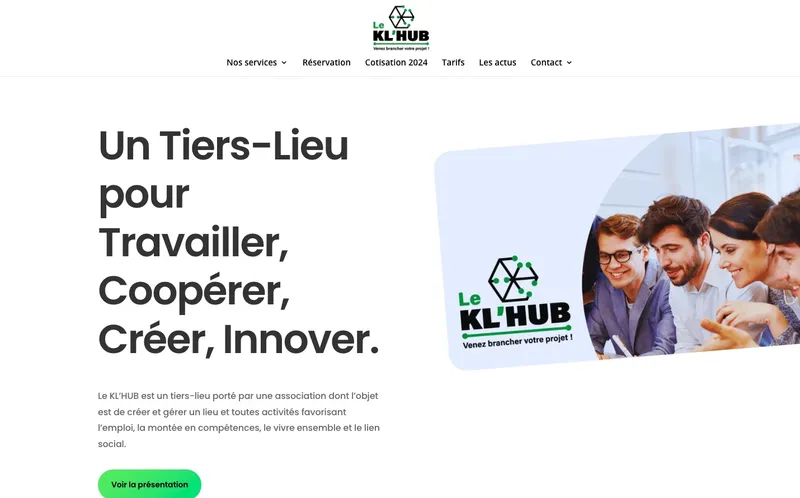 Le Kl'Hub : Photo de l'espace de coworking situé 2 Place Francis Dangoumau à Mugron (40250)