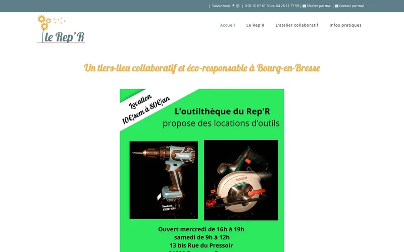 Le Rep'R : Photo du tiers lieu situé 54 Rue Charles Robin à Bourg En Bresse (01000)