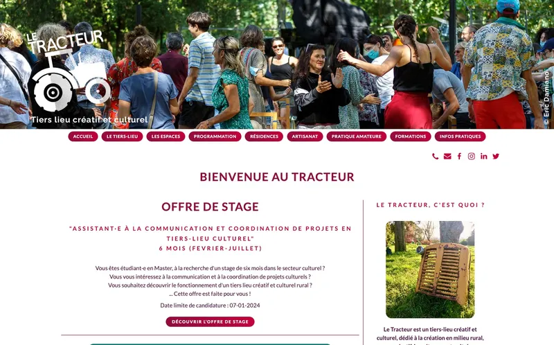 Le Tracteur : Photo du tiers lieu situé Le Peyrail à Cintegabelle (31550)