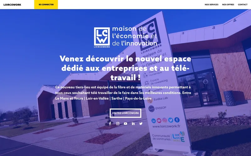 Loircowork : Photo de l'espace de coworking situé Zone D'Activités Economiques De L'Aurière à Loir En Vallée (72340)