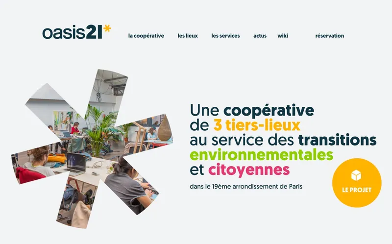 Oasis21 Coworking : Photo de l'espace de coworking situé 2 Rue De La Cloture à Paris (75019)
