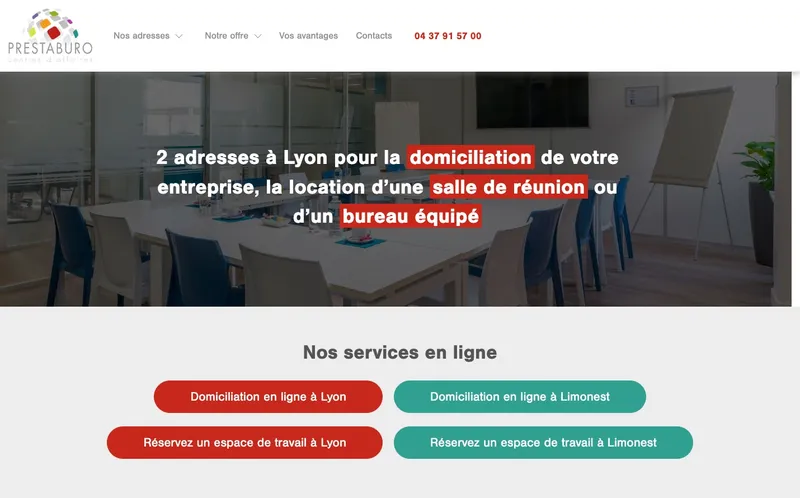 Prestaburo Limonest : Photo de l'espace de coworking situé 1 Rue Des Vergers à Limonest (69760)