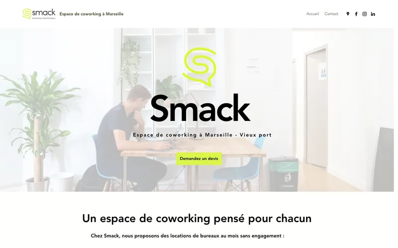 Smack Coworking In Good Compagny : Photo de l'espace de coworking situé 13 Rue Docteur Combalat à Marseille (13006) Smack Coworking In Good Compagny : Photo de l'espace de coworking situé 13 Rue Docteur Combalat à Marseille (13006)